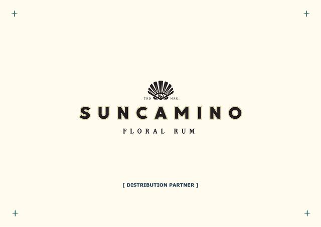 Cover slide of the Suncamino Rum pitch deck