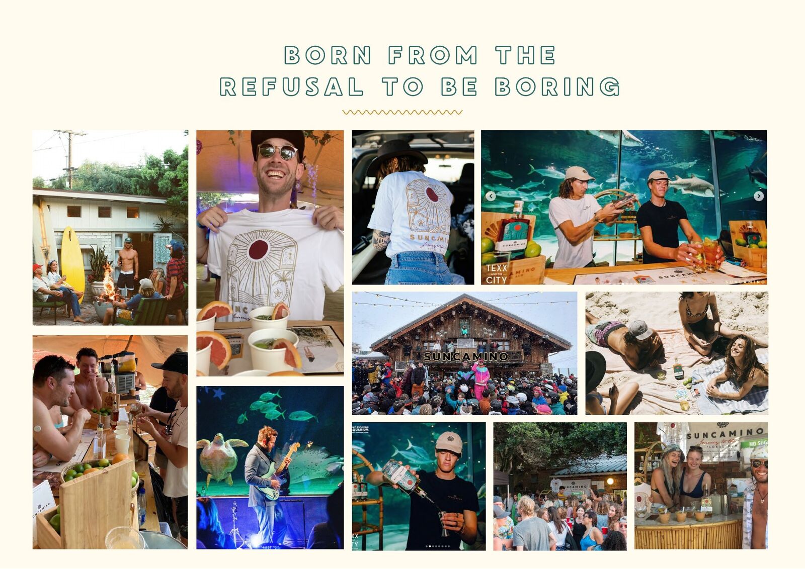 Suncamino Rum partnership deck — slide 4: Born from the refusal to be boring